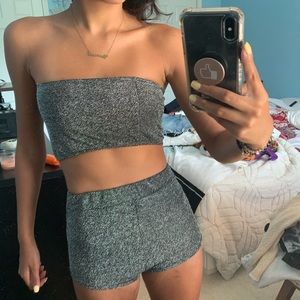 Glitter Two Piece Outfit from Zaful